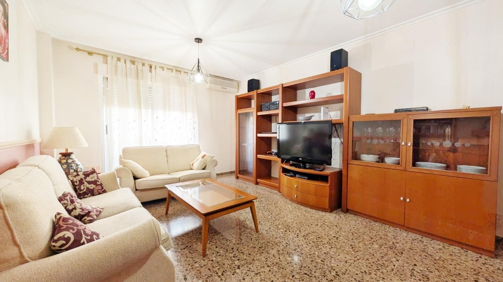 Living room of Flat for sale in Elche / Elx  with Air Conditioner, Terrace and Balcony
