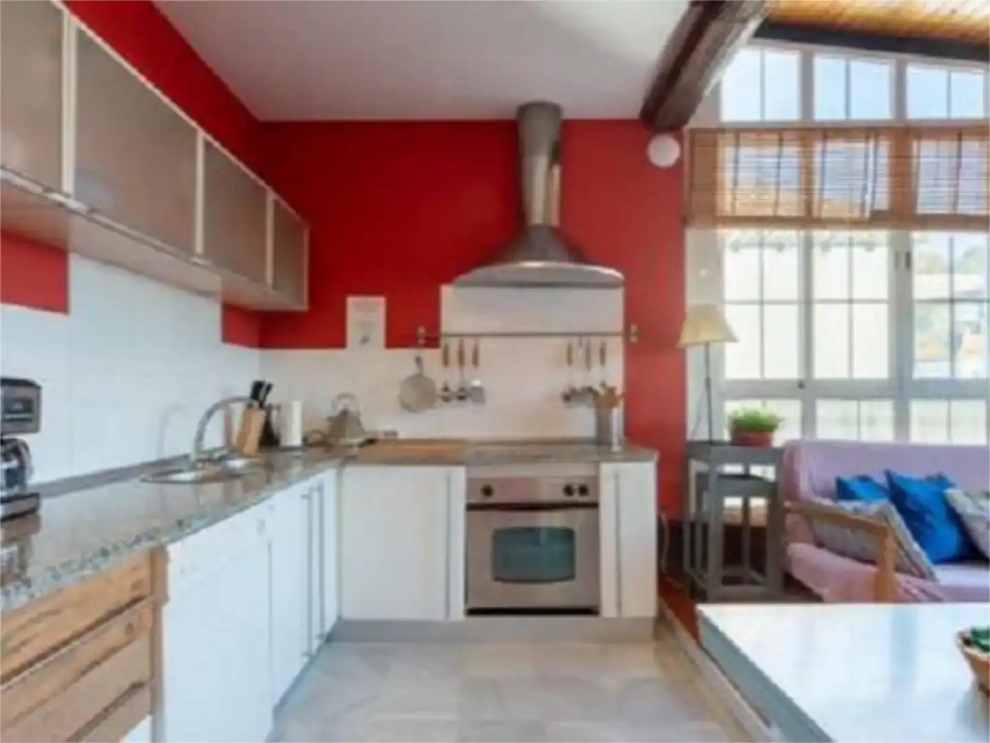 Küche von Maisonette zur Miete in Sevilla mit Klimaanlage, Parkett und Abstellraum