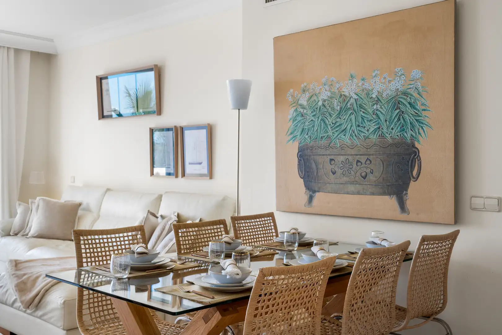 Esszimmer von Wohnungen zur Miete in Benahavís mit Klimaanlage, Terrasse und Schwimmbad