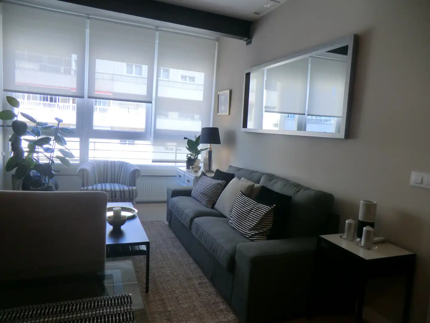 Sala d'estar de Apartament de lloguer en Madrid amb Aire condicionat, Calefacció i Moblat