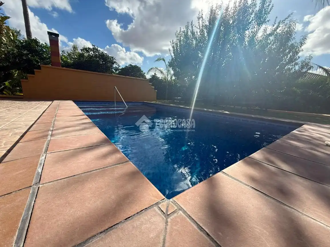 Piscina de Finca rústica en venta en Paradas con Aire acondicionado