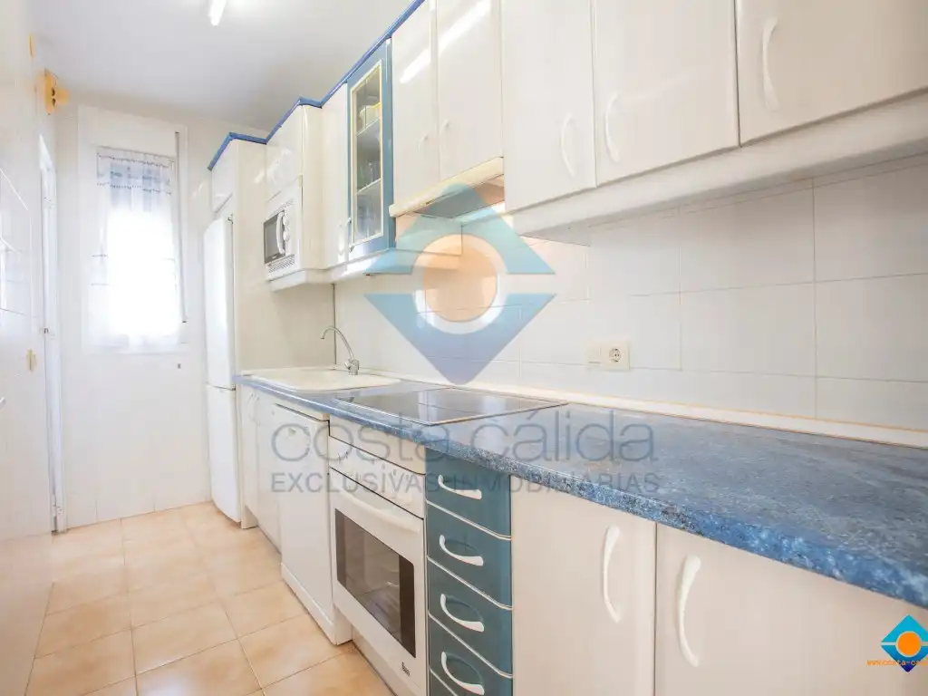 Cuina de Apartament en venda en Mazarrón amb Aire condicionat, Jardí privat i Terrassa