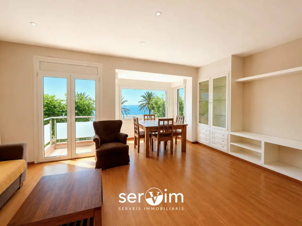 Sala de estar de Piso en venta en El Masnou con Aire acondicionado, Calefacción y Parquet