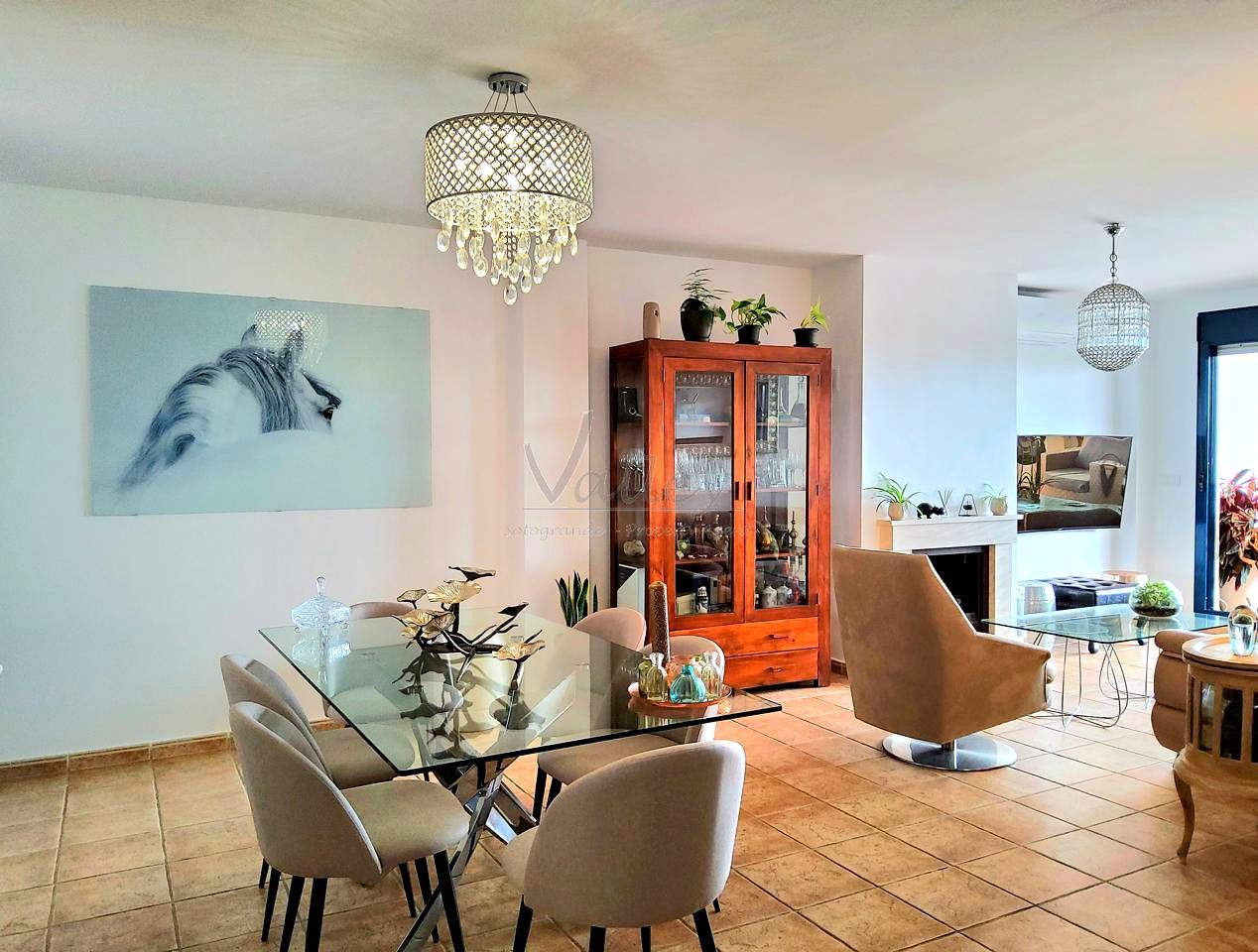 Menjador de Apartament en venda en La Alcaidesa amb Aire condicionat, Jardí privat i Terrassa