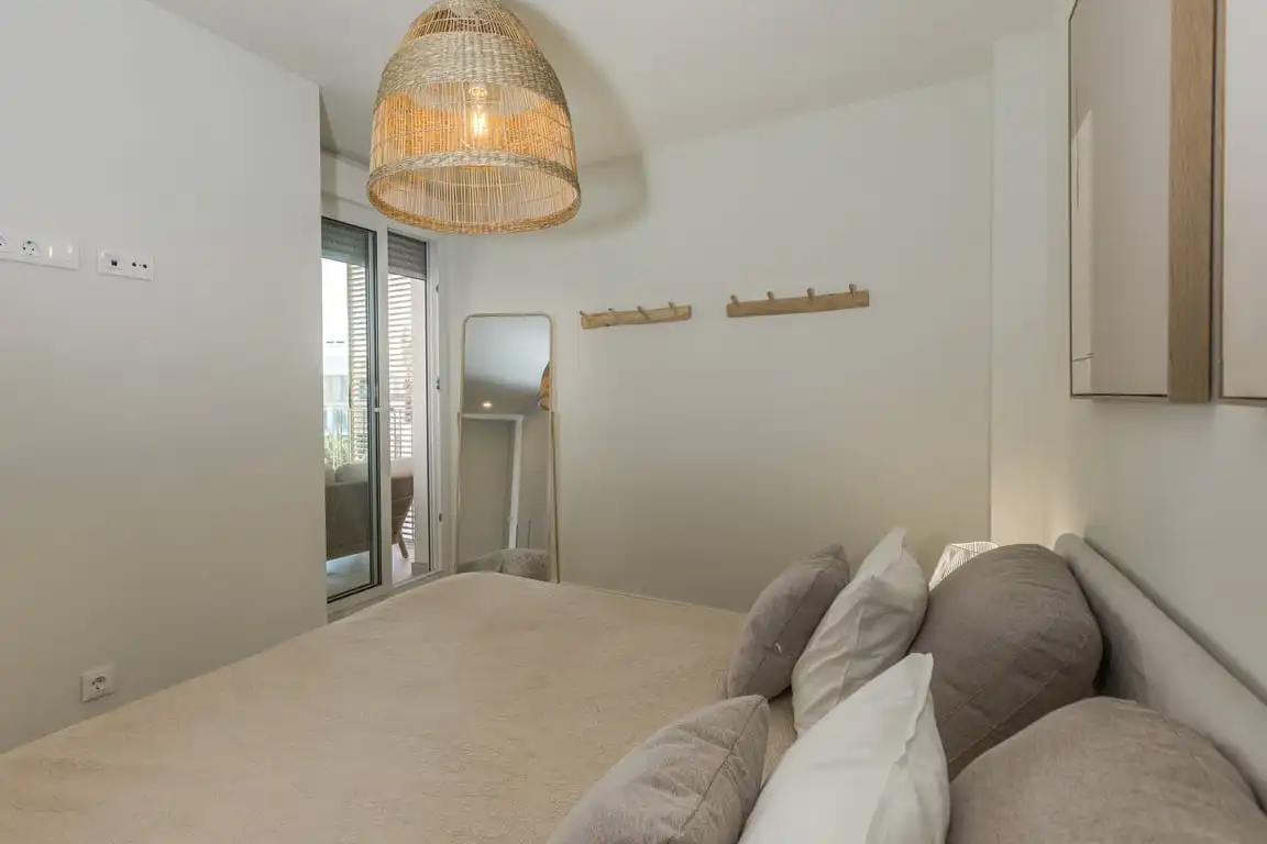Bedroom of Apartments for rent in Jávea / Xàbia  with Air Conditioner, Storage room and Sauna