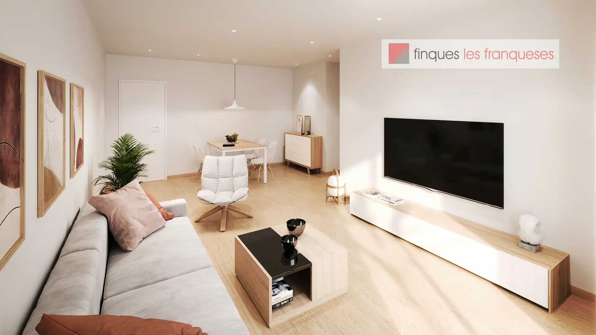 Living room of Flat for sale in Les Franqueses del Vallès  with Air Conditioner and Balcony