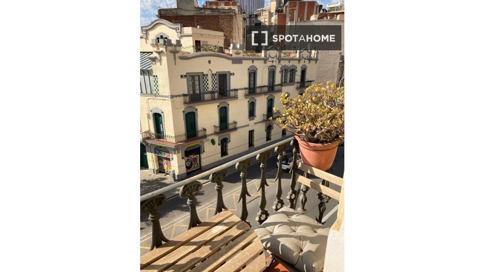 Vista exterior de Pis de lloguer en  Barcelona Capital amb Aire condicionat, Calefacció i Moblat