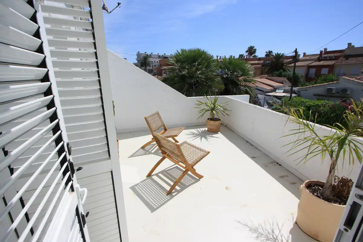 Terraza de Casa adosada en venta en Dénia con Jardín privado y Alarma