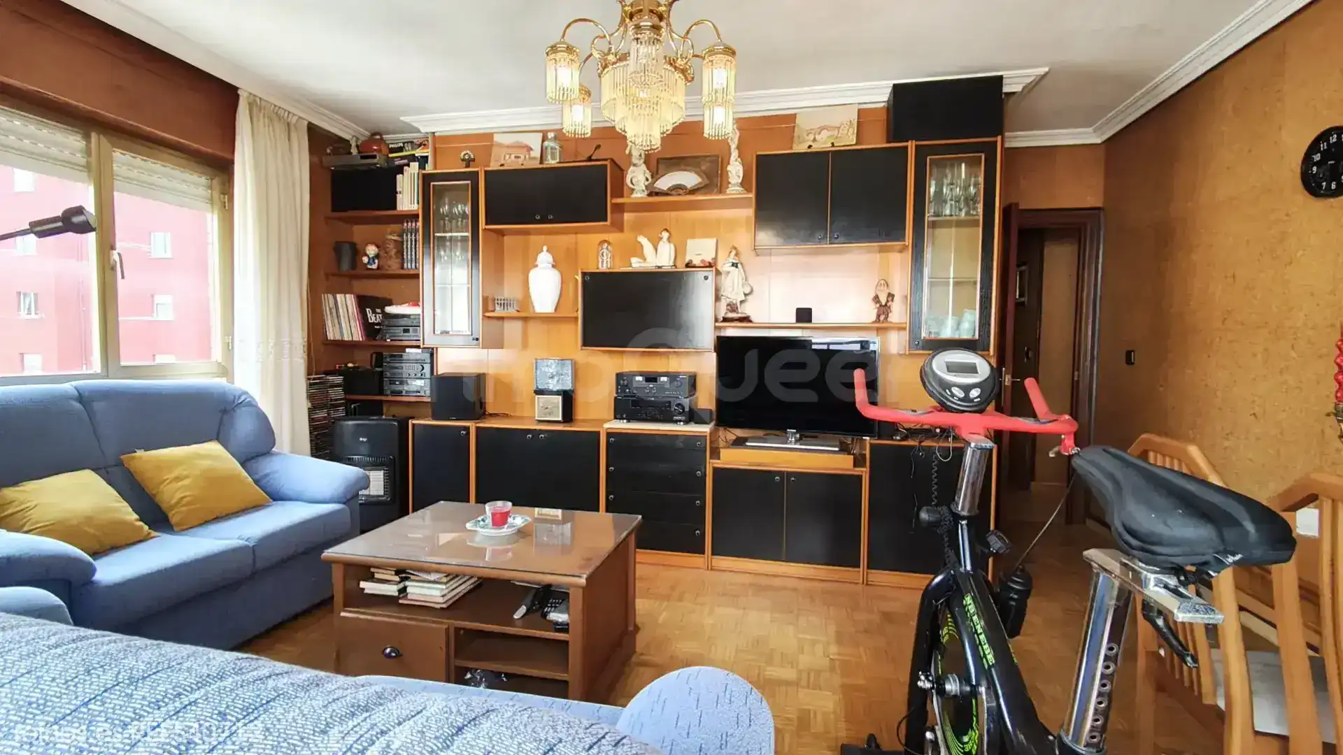 Sala de estar de Piso en venta en Mieres (Asturias) con Calefacción, Terraza y Amueblado