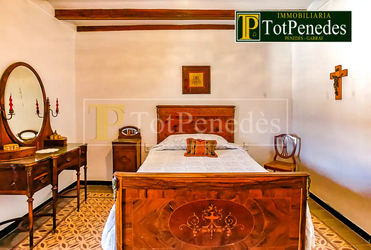 Schlafzimmer von Country house zur Miete in Font-rubí mit Klimaanlage, Heizung und Privatgarten