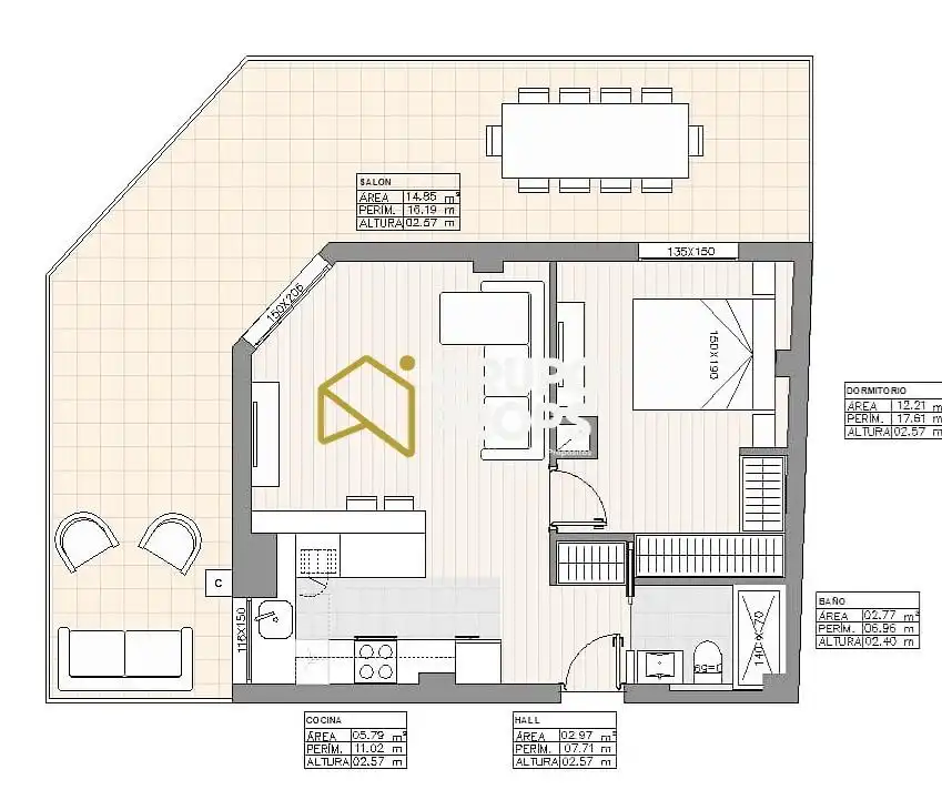 Apartamento en venta en Madrid con Aire acondicionado, Calefacción y Terraza