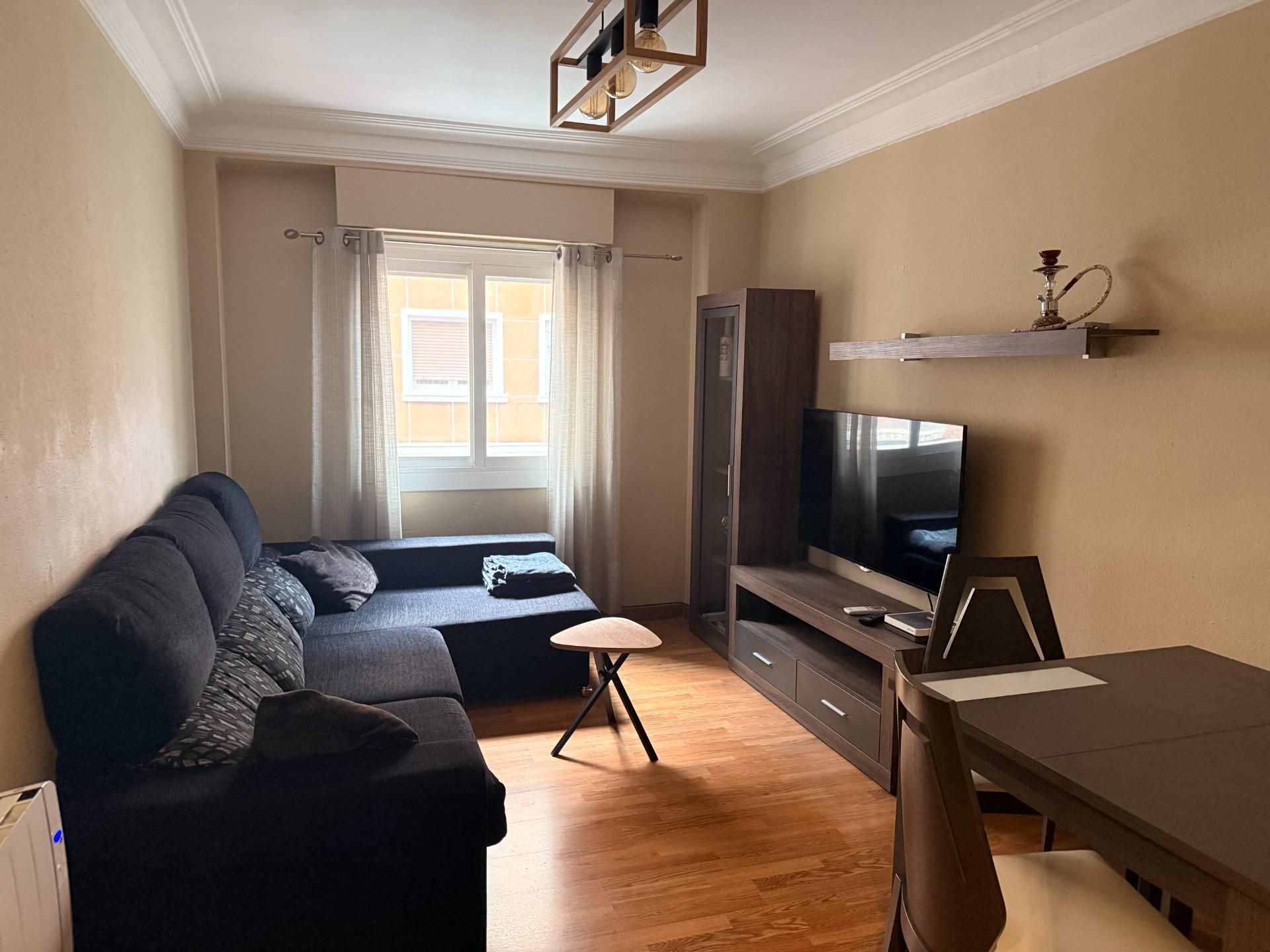 Living room of Flat for sale in  Zaragoza Capital  with Terrace and Furnished