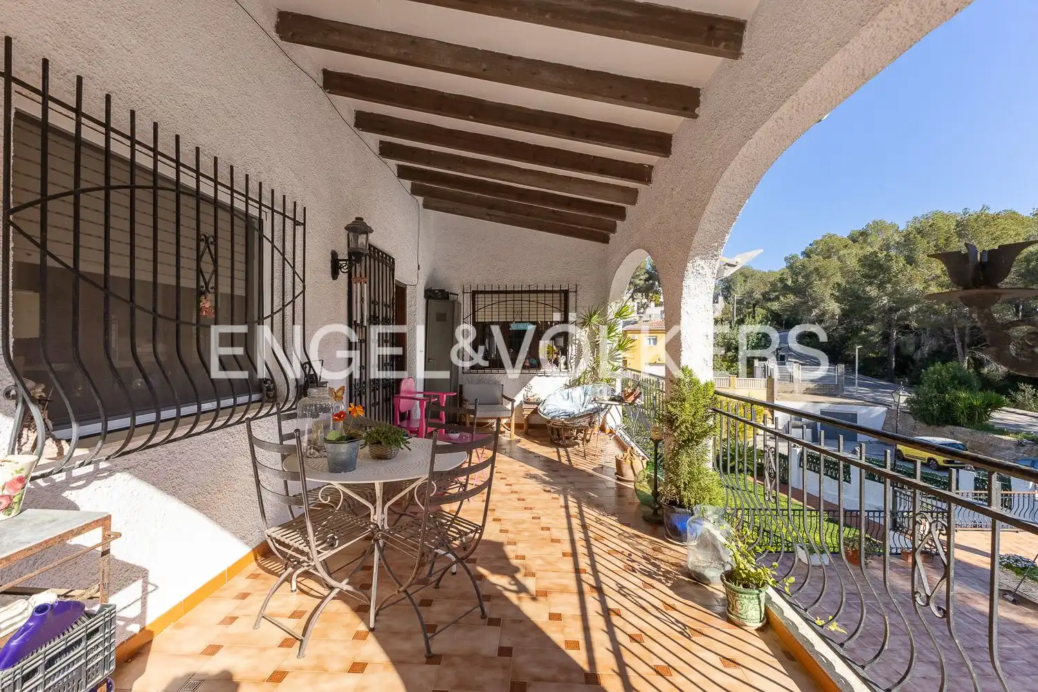 Terraza de Casa o chalet en venta en La Font d'en Carròs con Aire acondicionado, Calefacción y Jardín privado