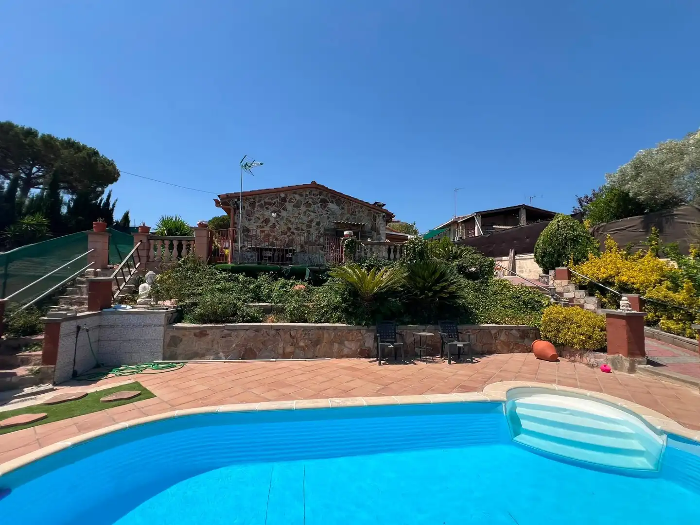 Piscina de Casa o chalet en venta en Fogars de la Selva con Aire acondicionado, Jardín privado y Terraza