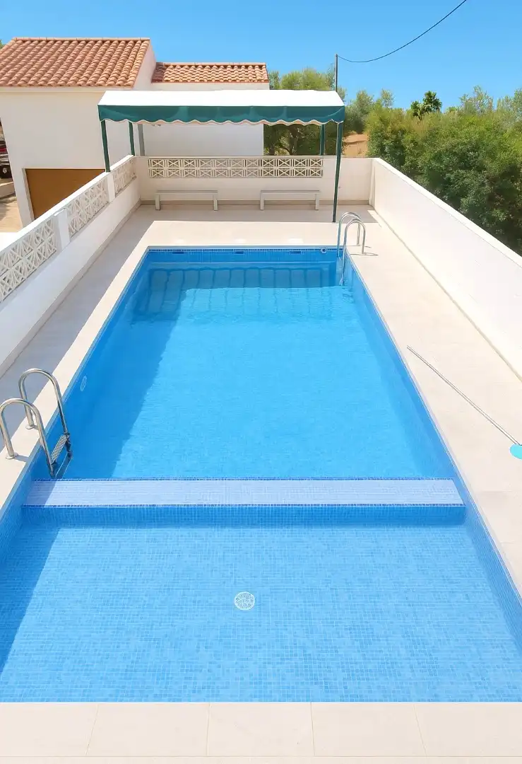 Schwimmbecken von Haus oder Chalet zur Miete in Peñíscola / Peníscola mit Privatgarten, Terrasse und Möbliert