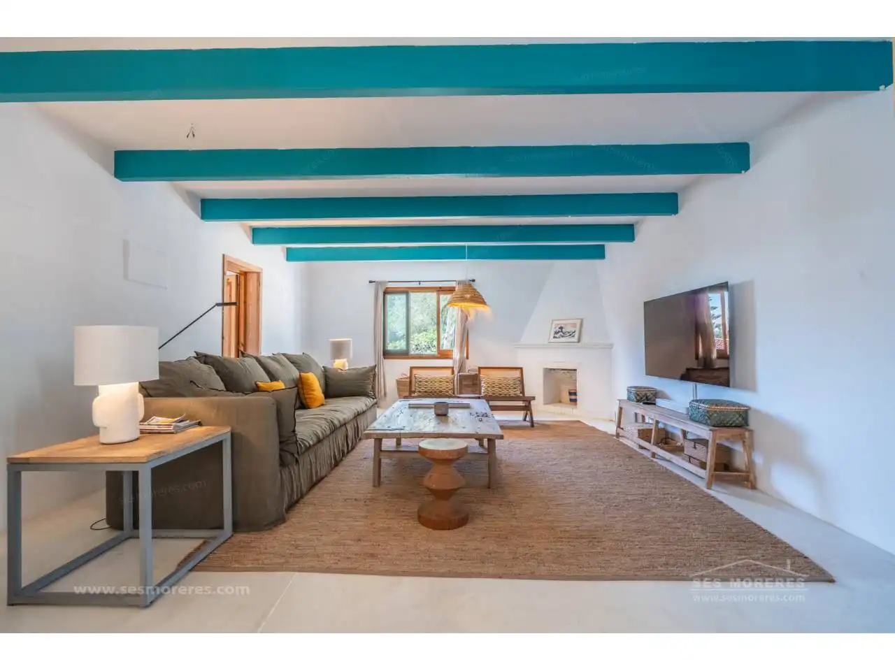 Sala de estar de Casa o chalet de alquiler en Alaior con Aire acondicionado, Jardín privado y Terraza