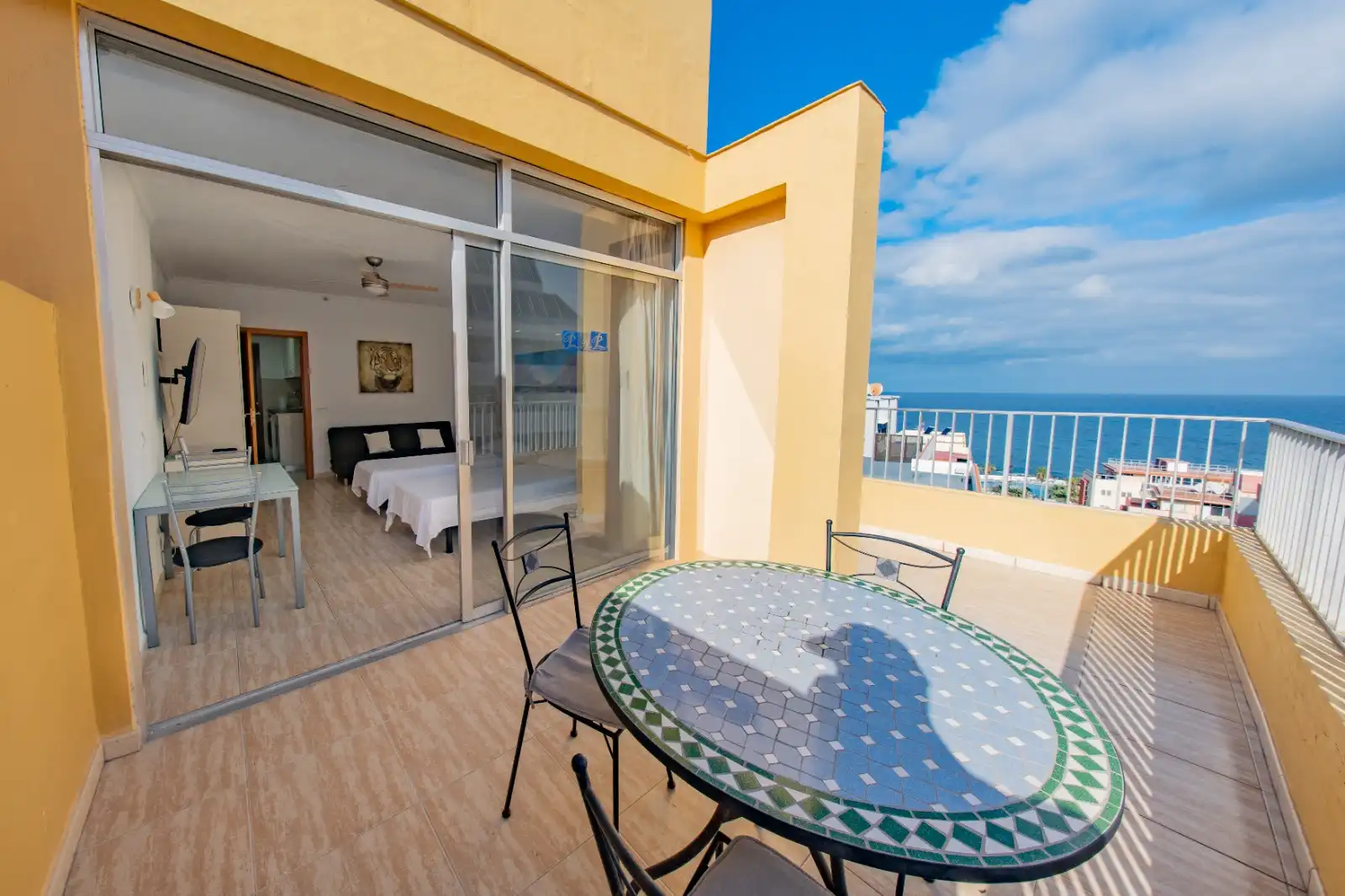 Terrace of Study for rent in Puerto de la Cruz  with Terrace, Furnished and Community pool