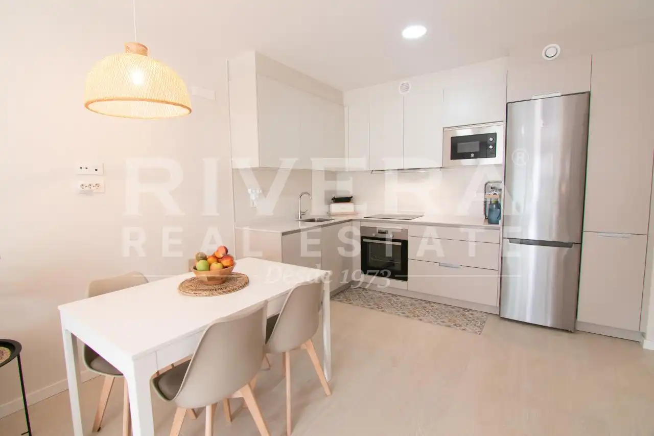 Cocina de Piso en venta en Sanxenxo con Calefacción, Terraza y Trastero