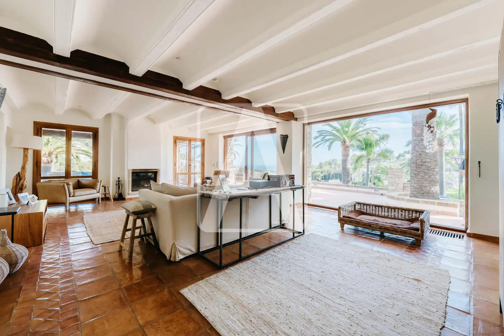 Sala de estar de Finca rústica en venta en Benissa con Aire acondicionado, Calefacción y Jardín privado