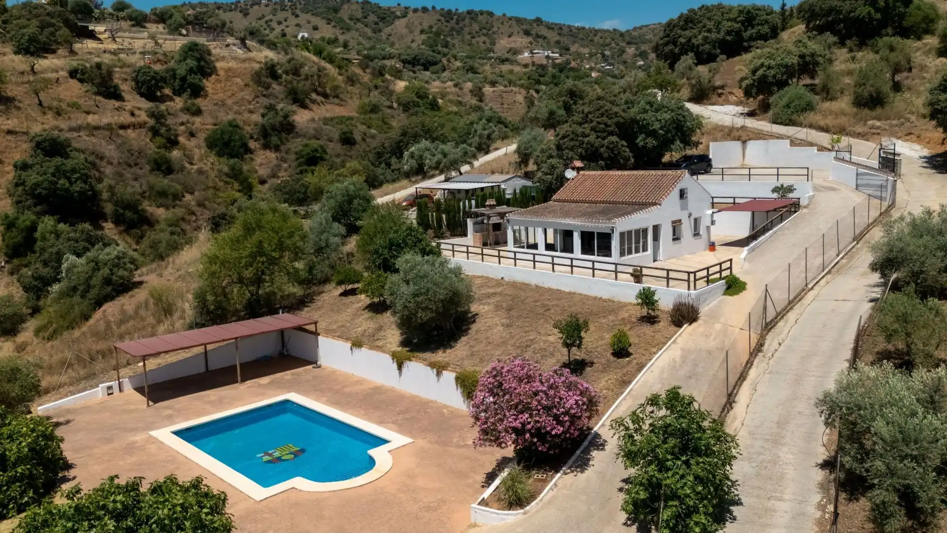 Exterior view of Country homes for sale in Monda  with Air Conditioner, Storage room and Swimming Pool