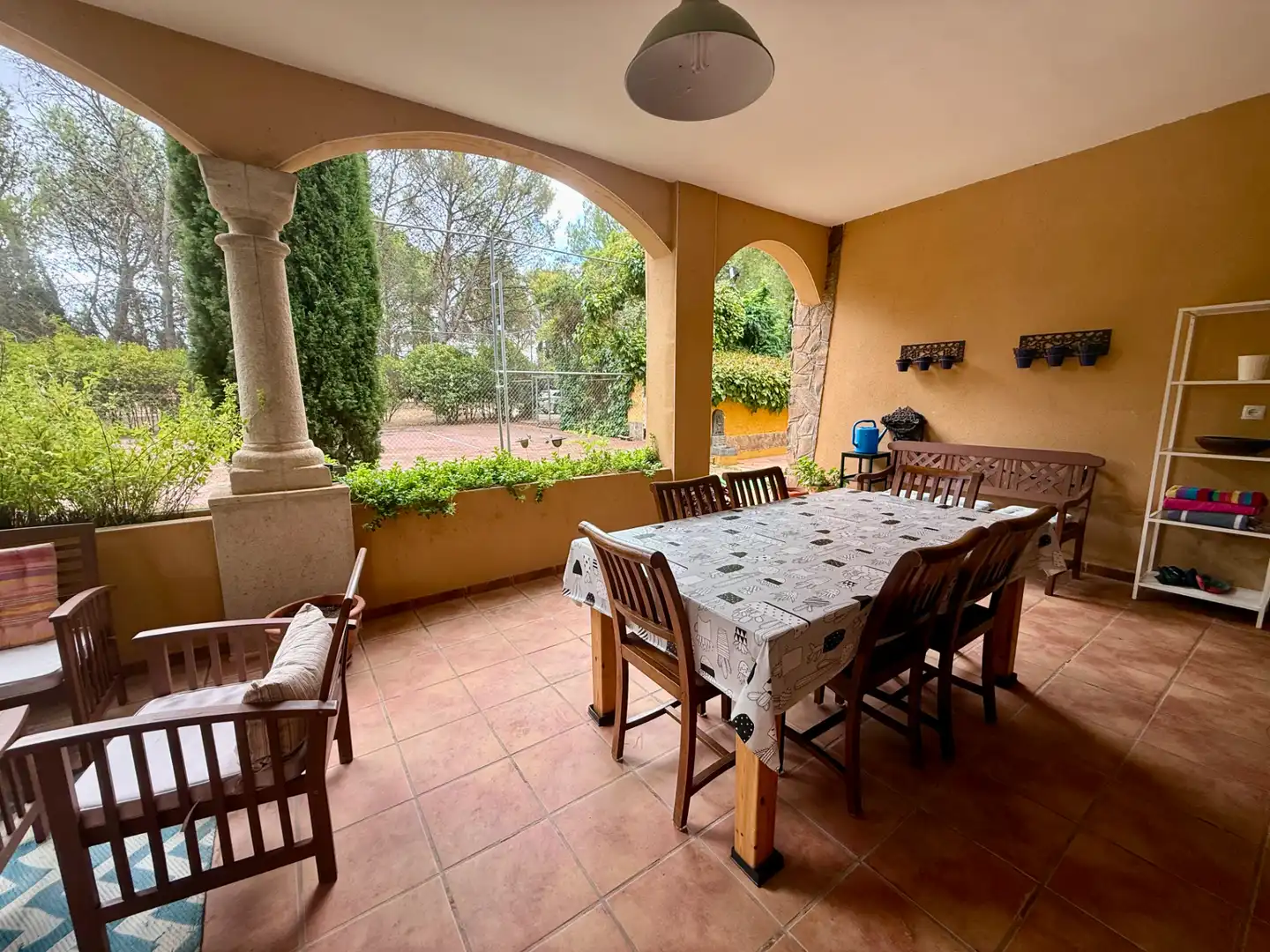 Terraza de Casa o chalet en venta en Poblete con Aire acondicionado, Jardín privado y Piscina