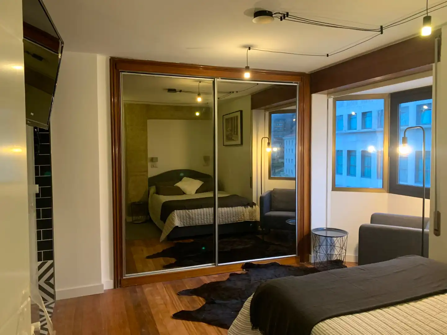 Bedroom of Flat for rent in Santander  with Heating, Terrace and Furnished