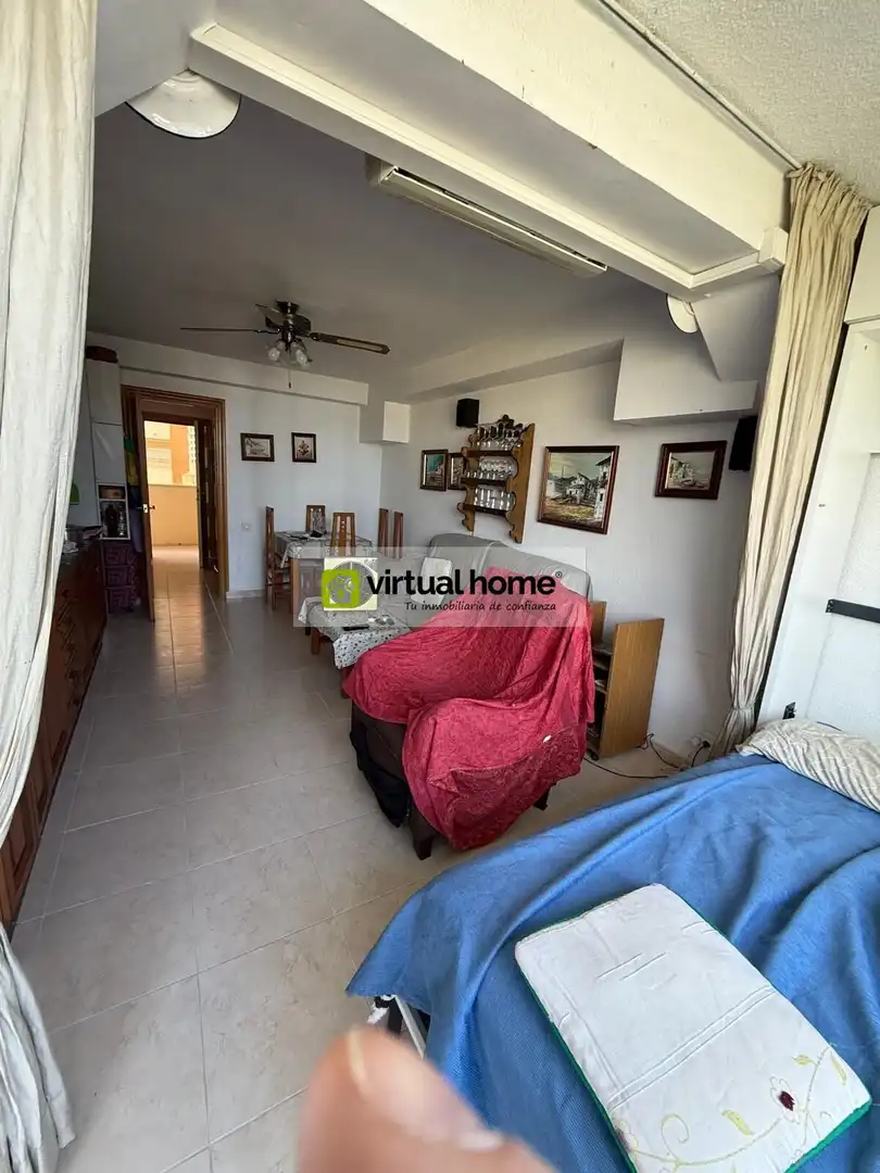 Living room of Flat for sale in Benidorm  with Terrace, Furnished and Balcony