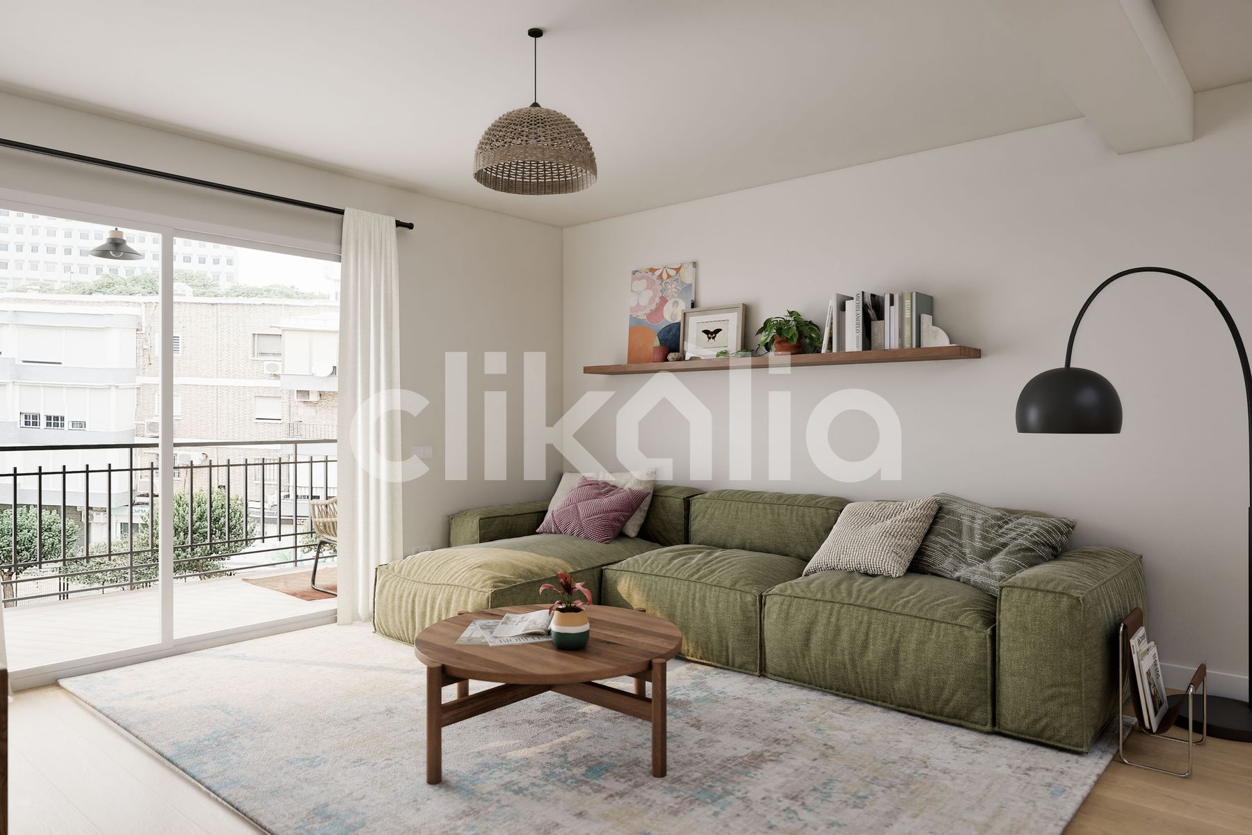 Living room of Flat for sale in  Sevilla Capital  with Air Conditioner, Private garden and Terrace