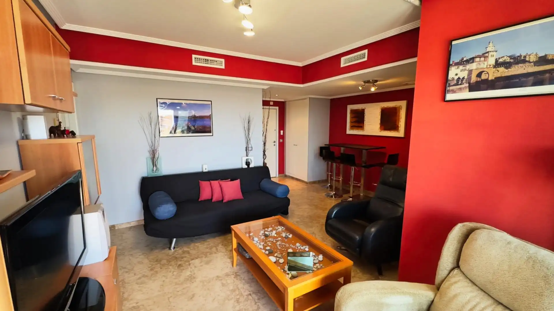Living room of Flat for sale in Benidorm  with Air Conditioner, Furnished and Community pool