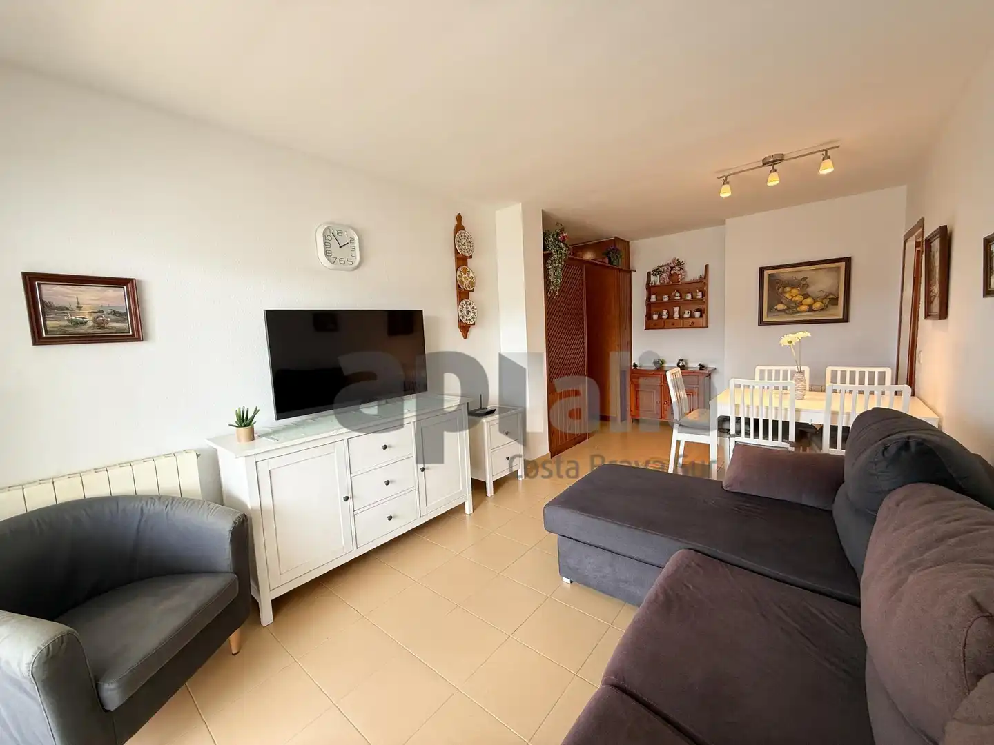 Sala de estar de Piso en venta en Lloret de Mar con Calefacción, Jardín privado y Terraza