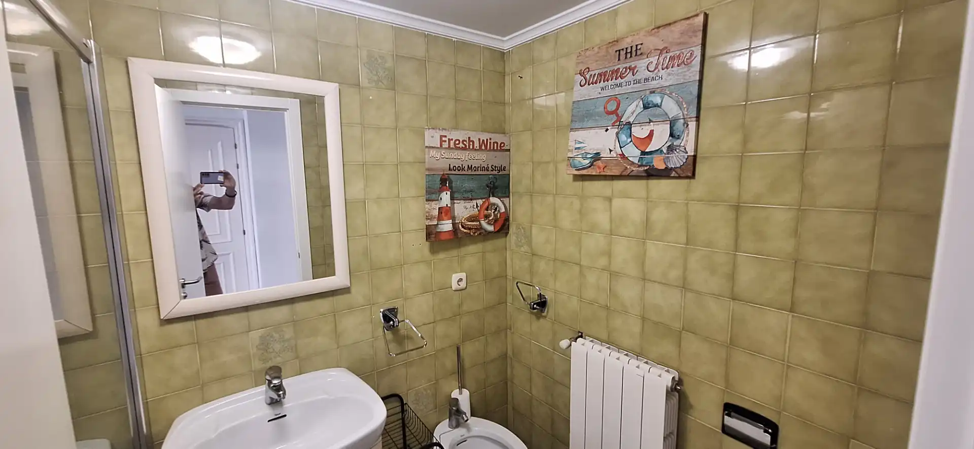 Badezimmer von Wohnungen zur Miete in Zarautz mit Möbliert, Ofen und Waschmaschine