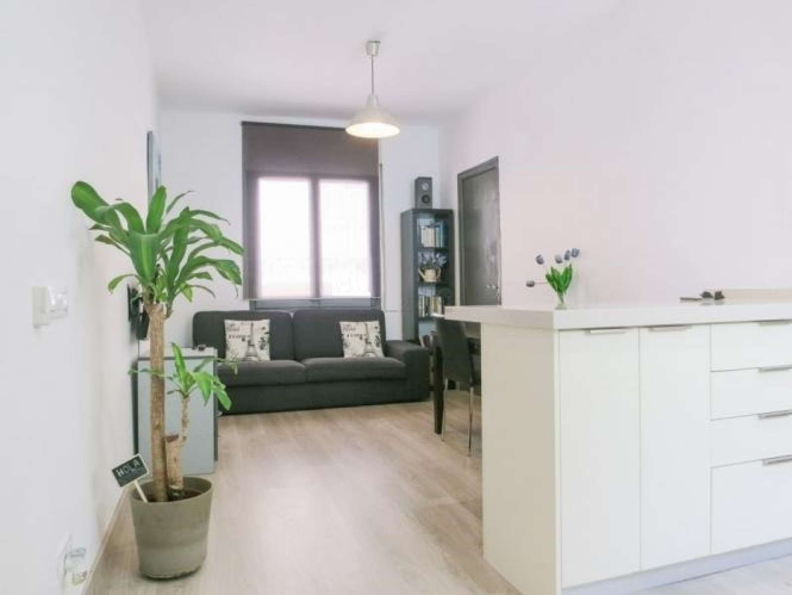 Living room of Apartment to share in  Barcelona Capital  with Air Conditioner and Terrace