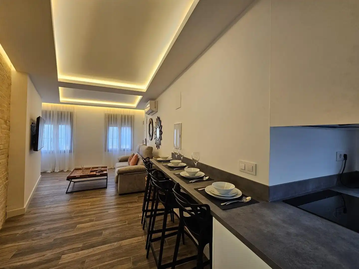 Wohnzimmer von Wohnung zur Miete in Córdoba mit Klimaanlage, Heizung und Terrasse