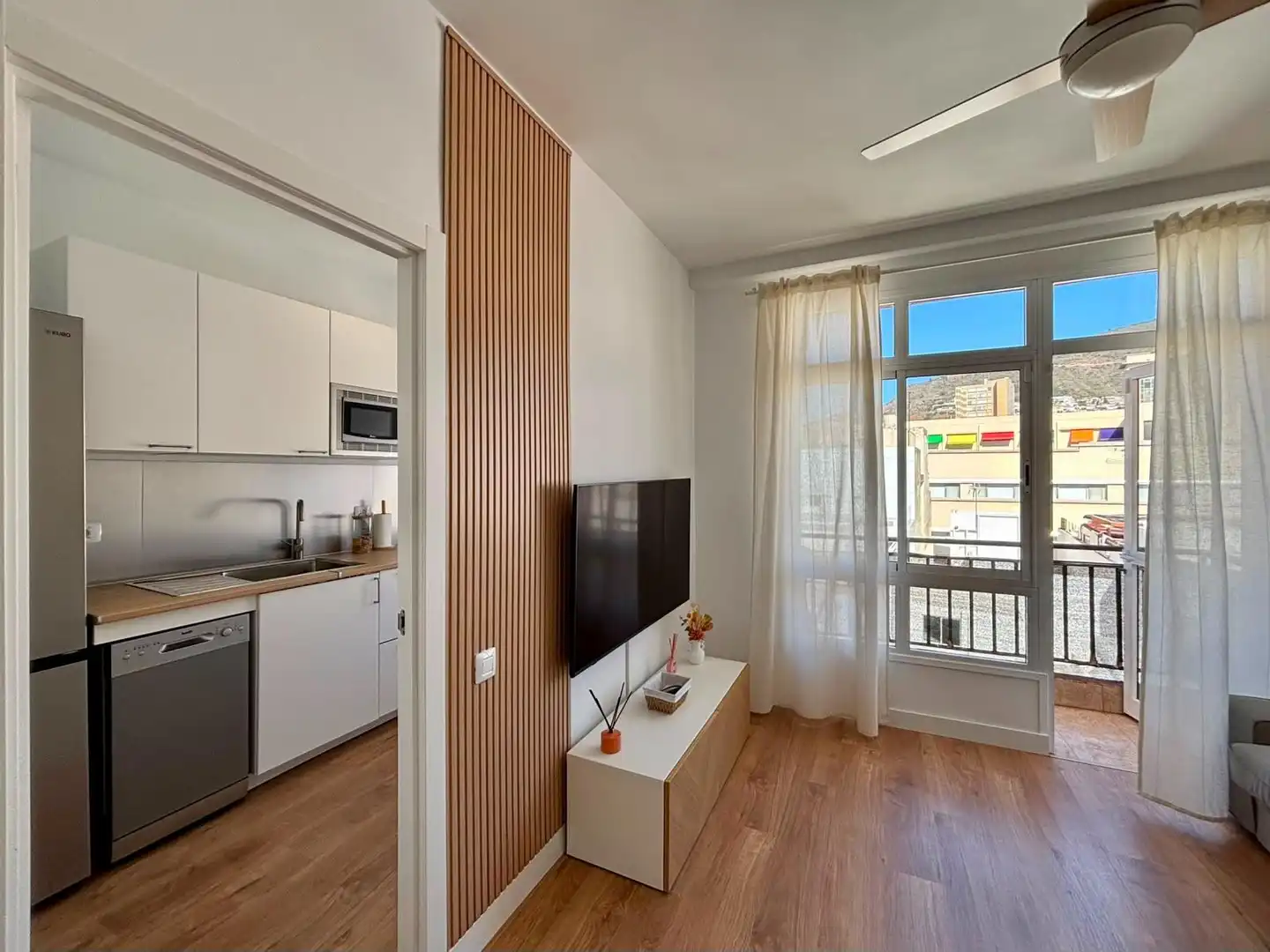 Sala de estar de Piso de alquiler en Santa Cruz de Tenerife con Parquet, Terraza y Amueblado