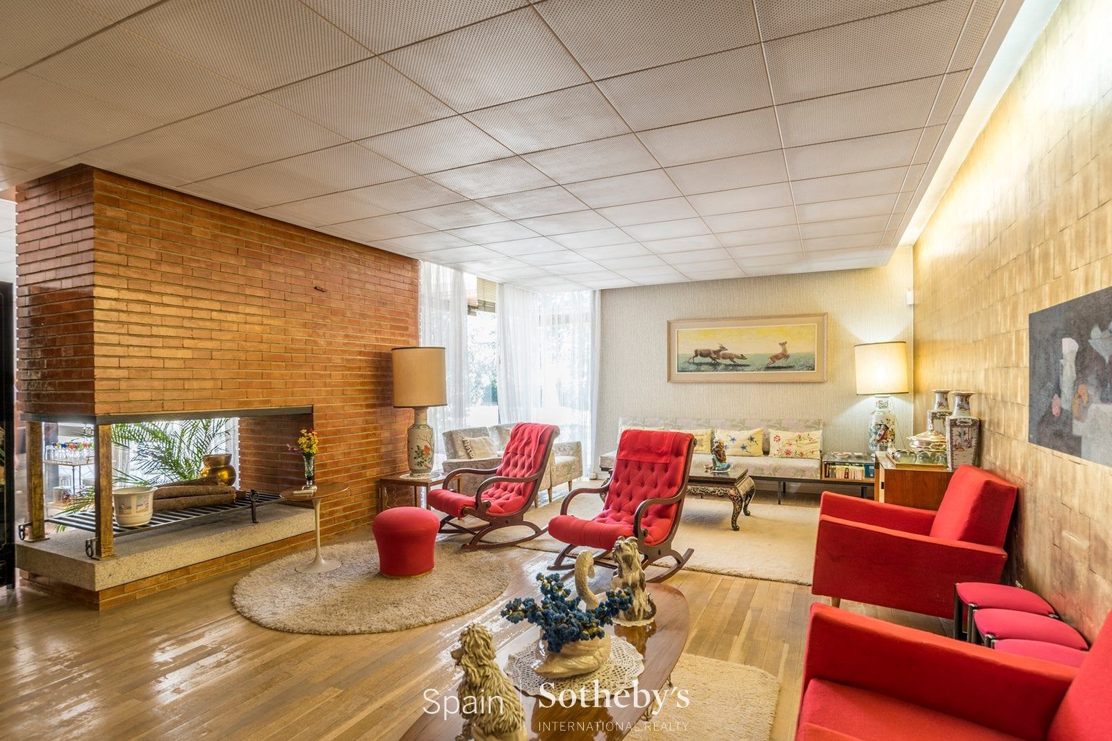 Sala de estar de Casa o chalet en venta en  Madrid Capital con Jardín privado y Piscina