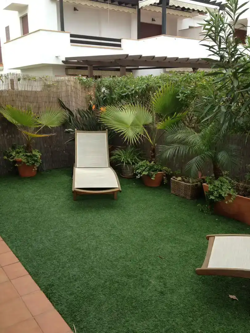 Garden of Flat for sale in Vera  with Air Conditioner, Private garden and Swimming Pool