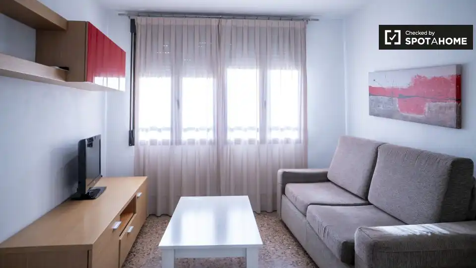Sala de estar de Piso de alquiler en Valencia con Aire acondicionado, Calefacción y Amueblado