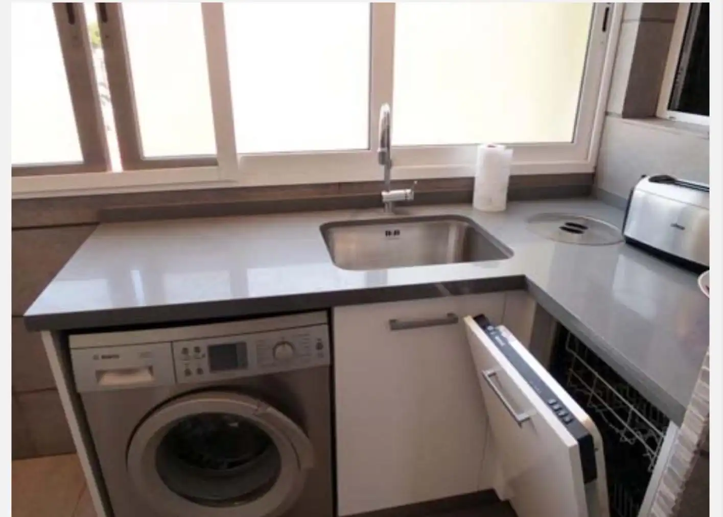 Cuina de Apartament en venda en Benicasim / Benicàssim amb Parquet, Moblat i Rentadora