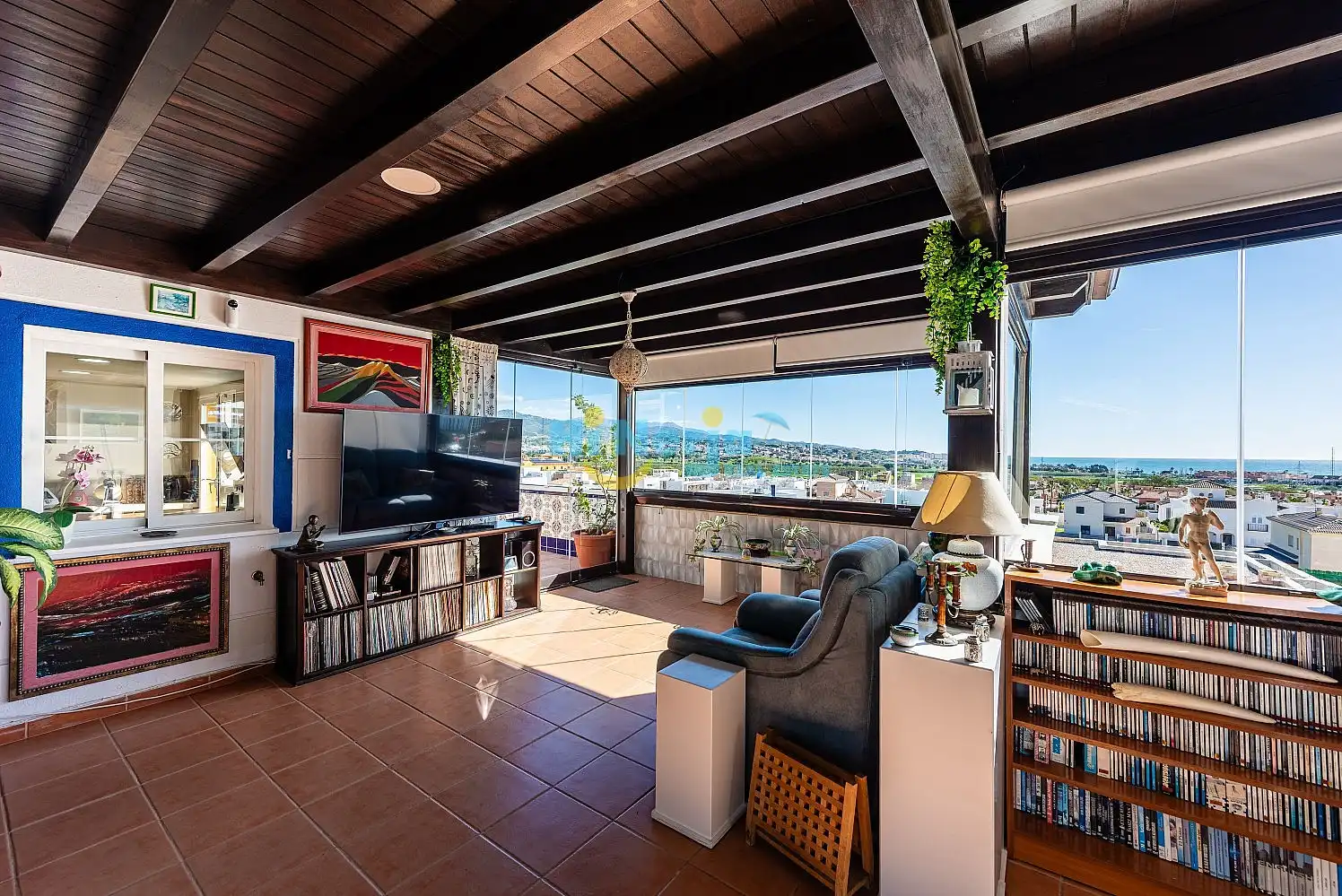 Sala d'estar de Àtic en venda en Vélez-Málaga amb Aire condicionat, Calefacció i Jardí privat