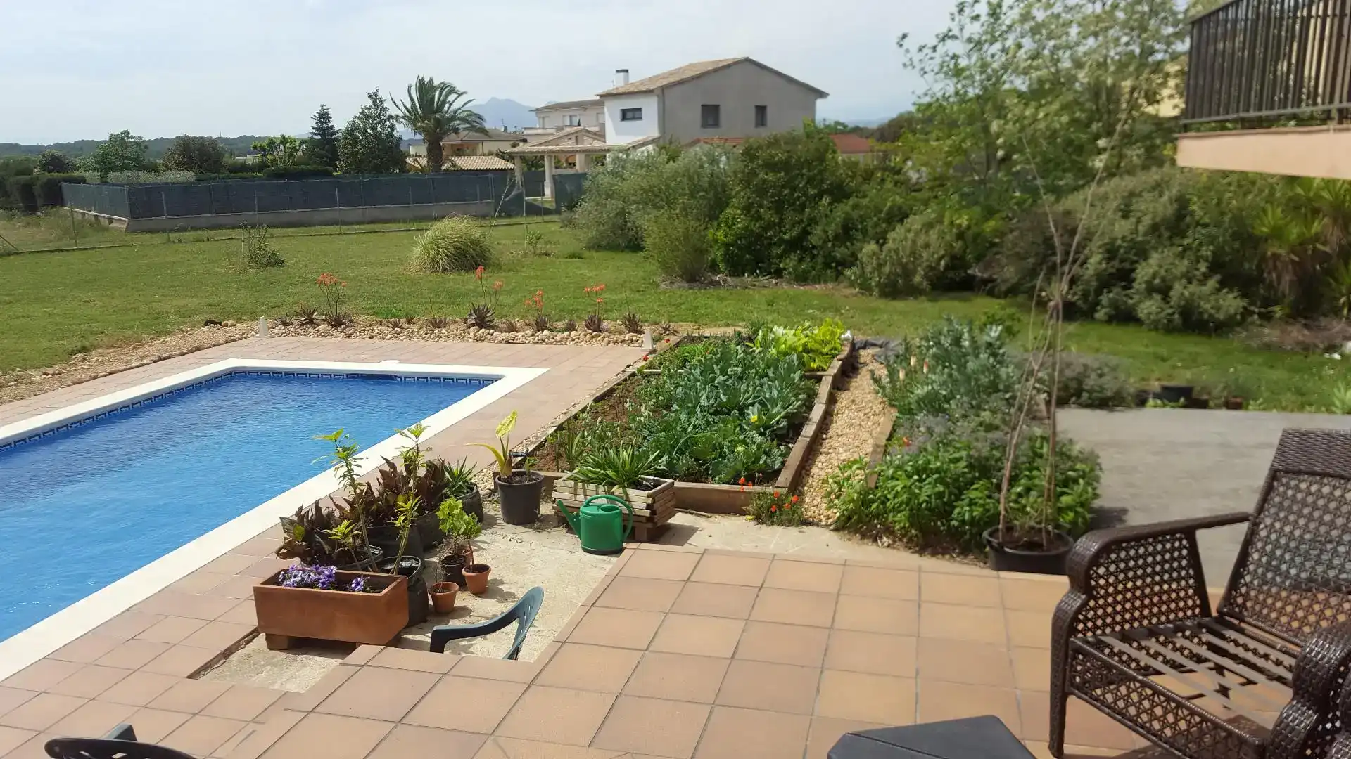 Jardín de Casa o chalet en venta en Ordis con Piscina y Balcón