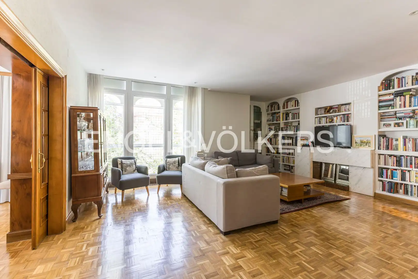 Sala de estar de Piso en venta en Madrid con Calefacción, Jardín privado y Parquet