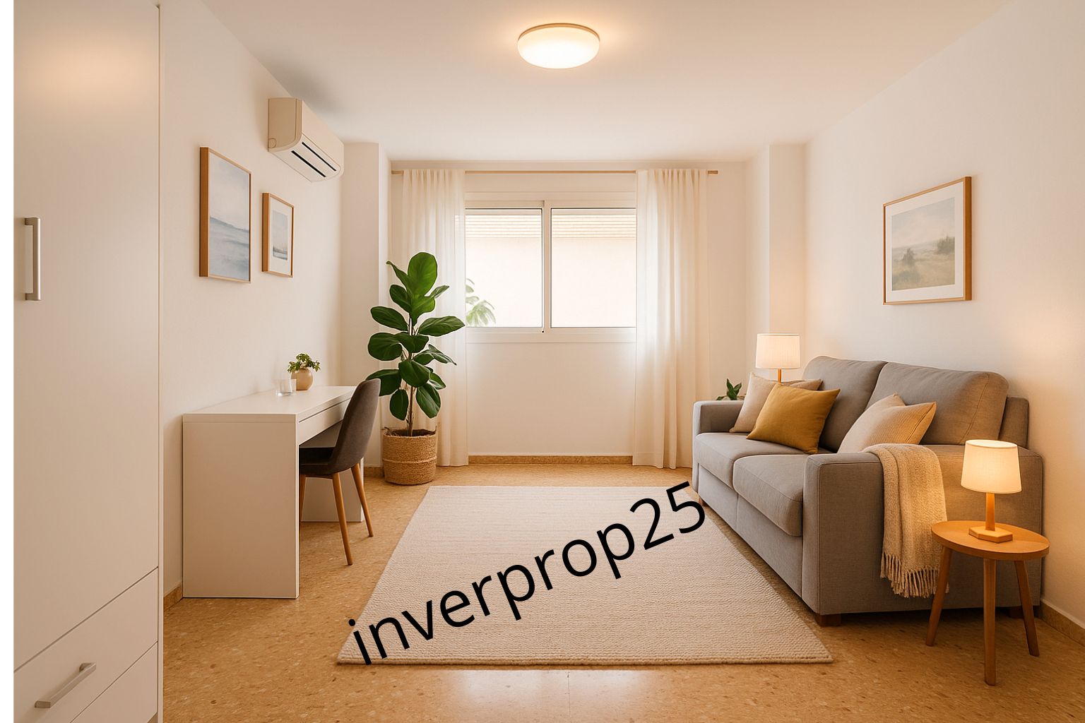 Living room of Flat for sale in  Valencia Capital  with Washing machine and Microwave