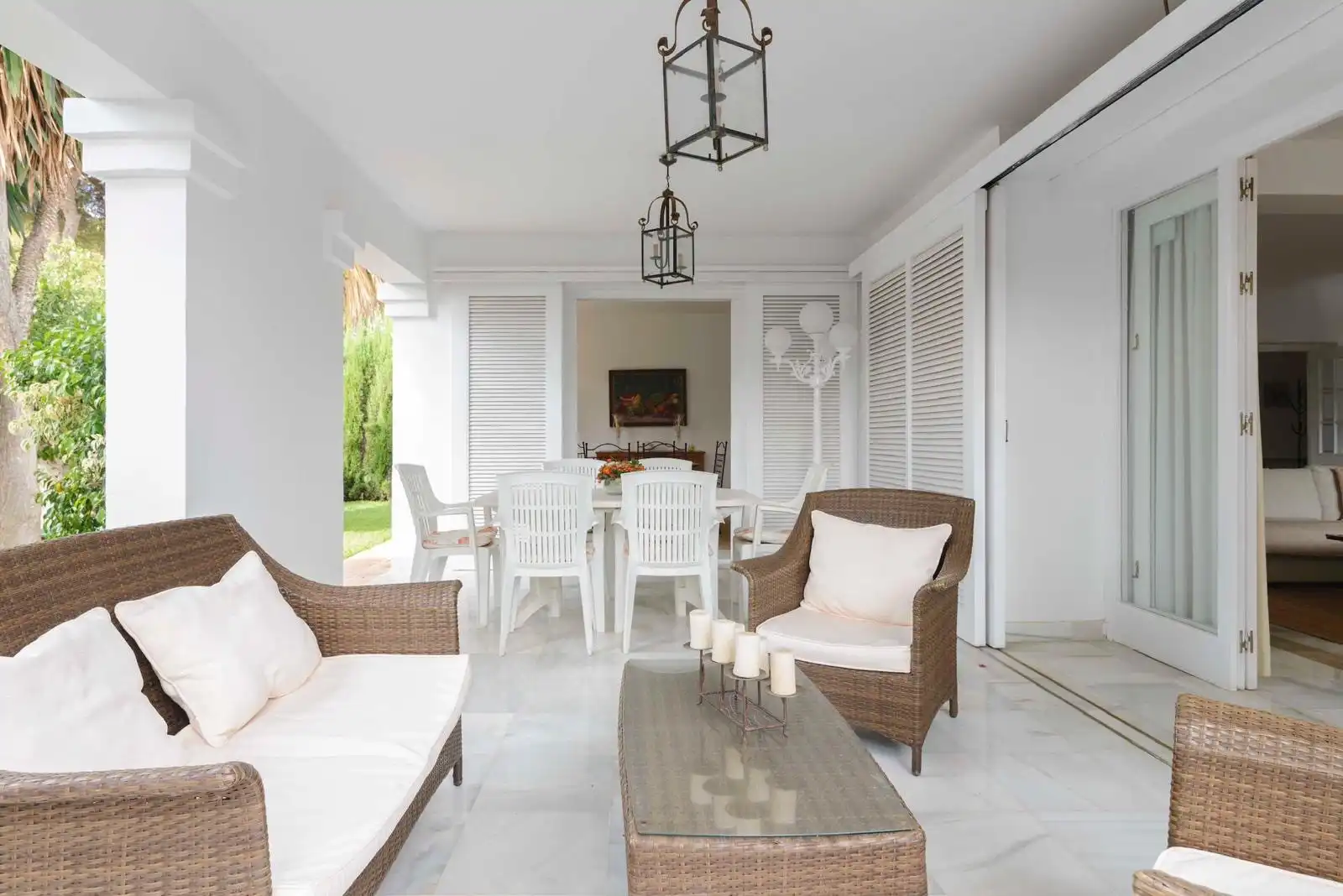Terrassa de Casa o xalet de lloguer en Marbella amb Jardí privat, Terrassa i Piscina