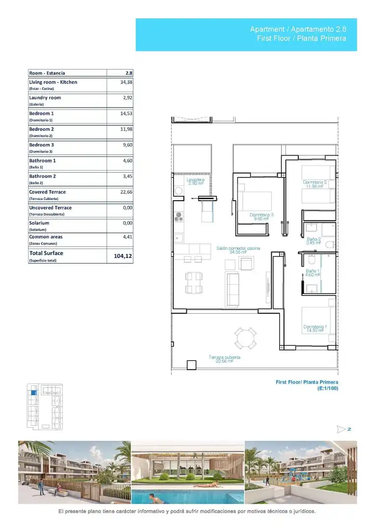 Apartamento en venta en El Mojón