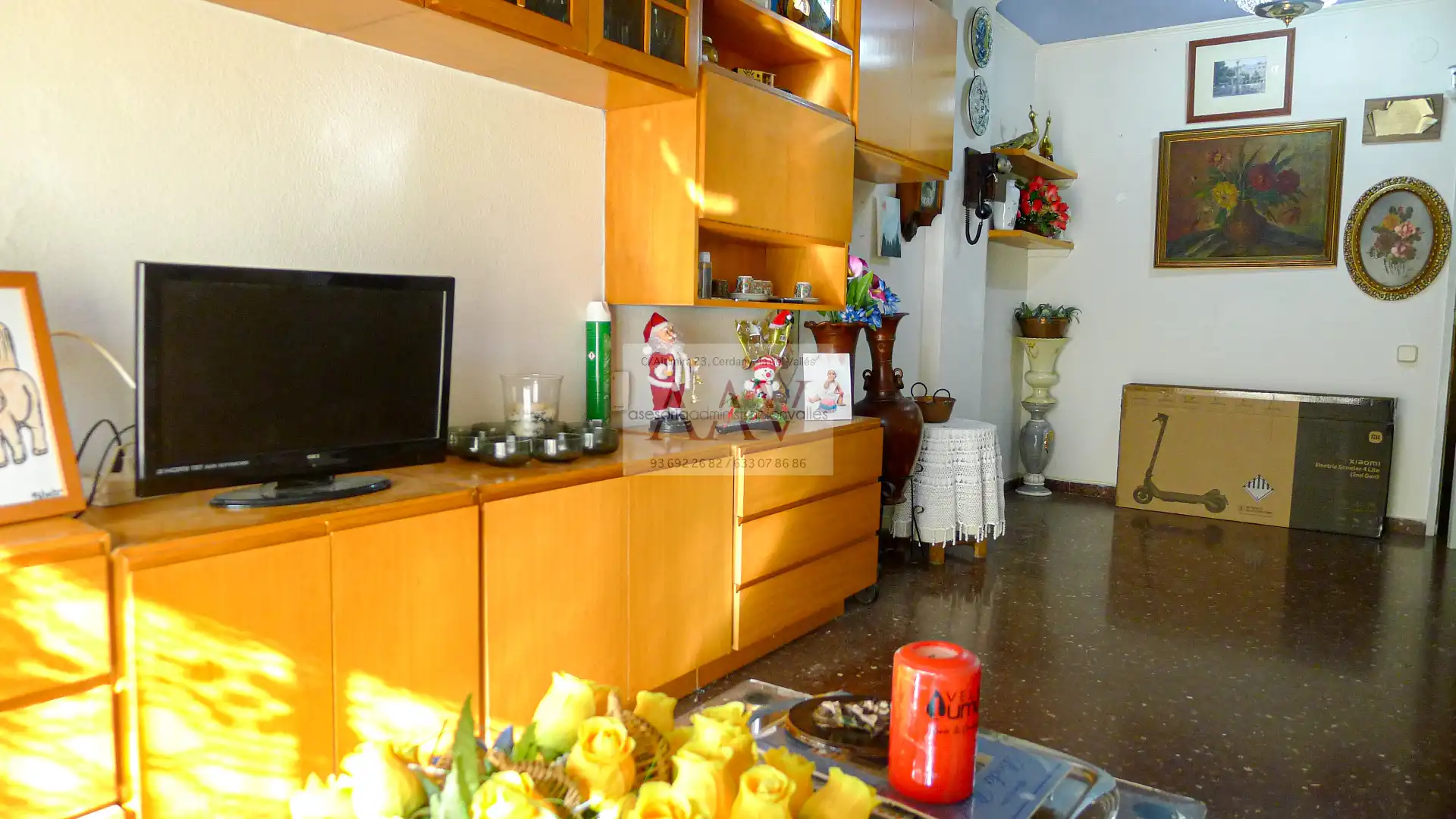 Wohnzimmer von Wohnung zum Verkauf in Cerdanyola del Vallès mit Klimaanlage, Heizung und Balkon