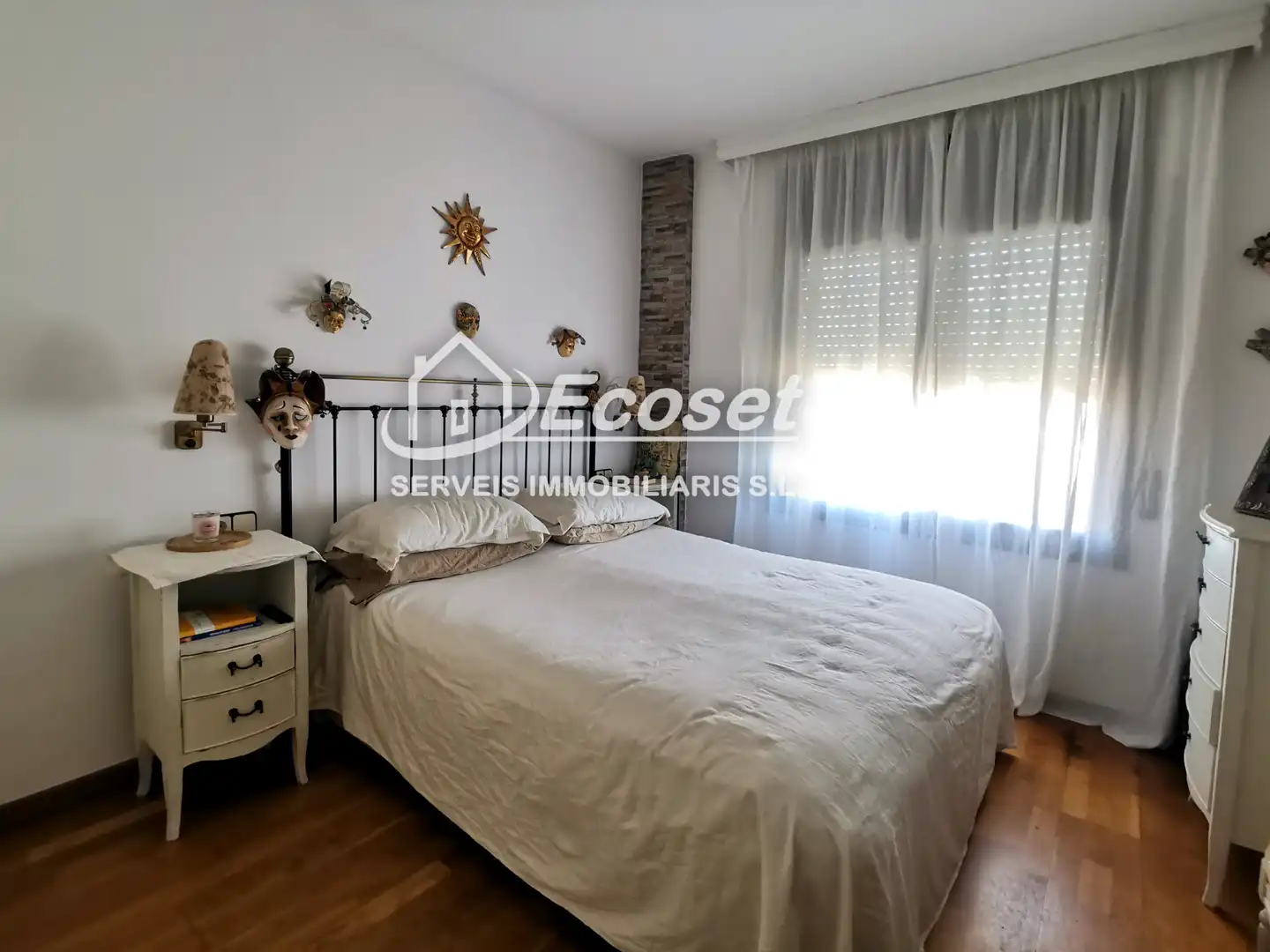 Schlafzimmer von Maisonette zum Verkauf in Cornellà de Llobregat mit Klimaanlage, Parkett und Terrasse