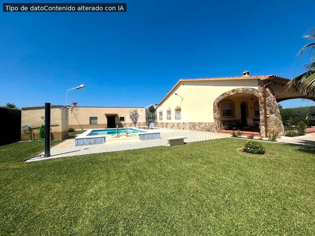 Vista exterior de Casa o xalet en venda en Villanueva de la Serena amb Aire condicionat, Jardí privat i Traster