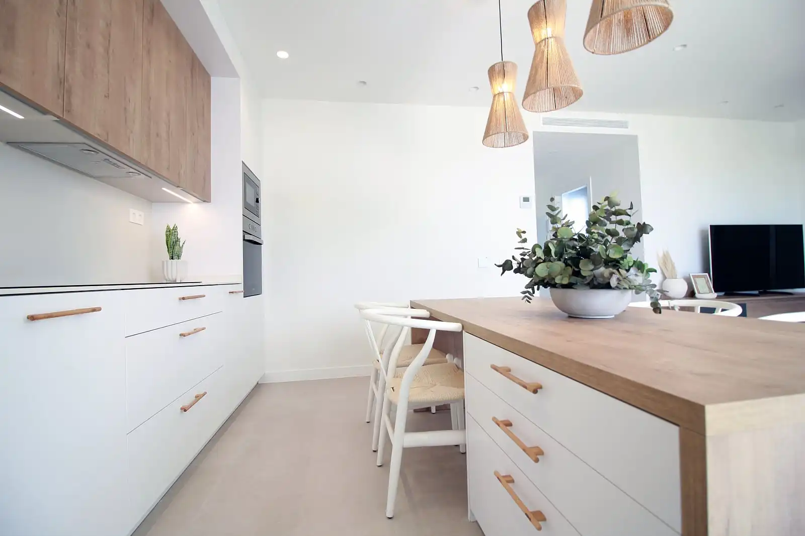 Cocina de Apartamento en venta en Pilar de la Horadada con Aire acondicionado, Jardín privado y Terraza