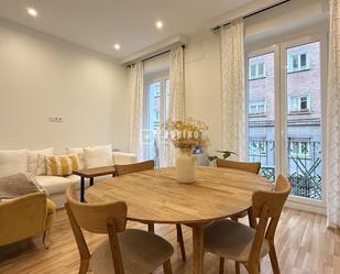 Dining room of Flat to rent in  Madrid Capital  with Heating, Terrace and Alarm