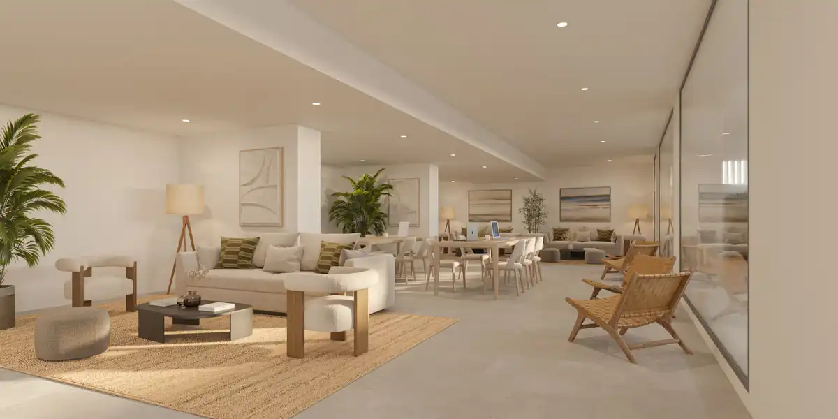 Sala de estar de Casa adosada en venta en Marbella con Aire acondicionado, Terraza y Piscina